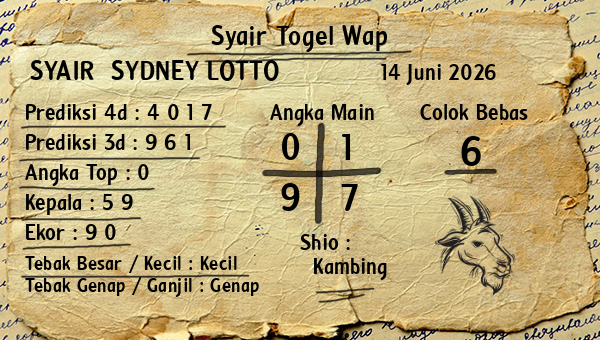 Prediksi Sydney Lotto