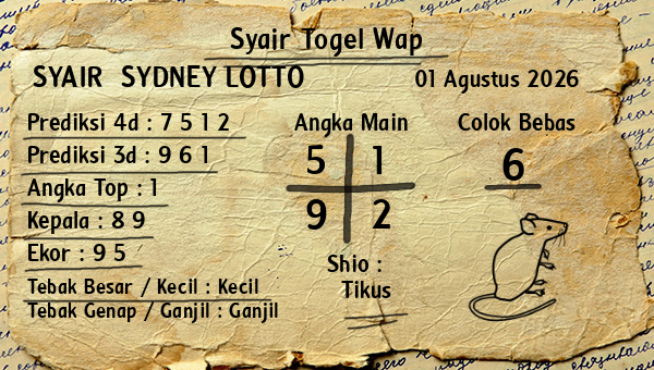 Prediksi Sydney Lotto