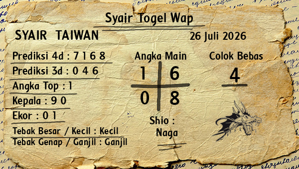Prediksi Taiwan