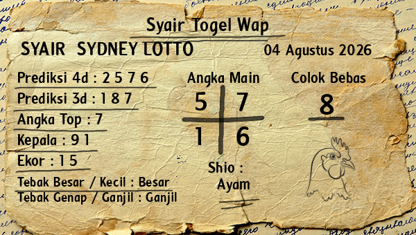 Prediksi Sydney Lotto