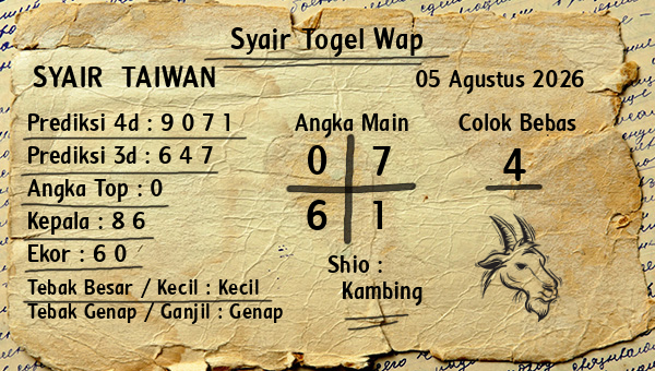 Prediksi Taiwan