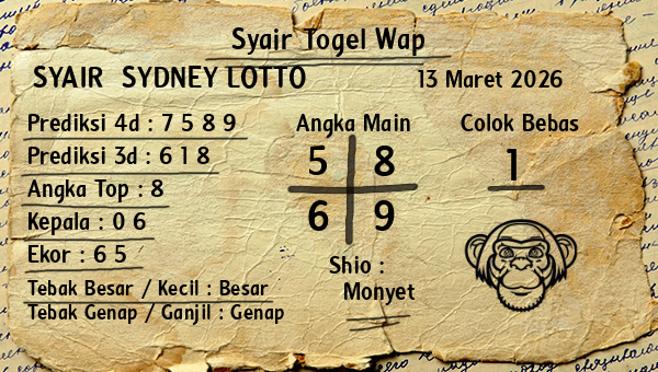 Prediksi Sydney Lotto