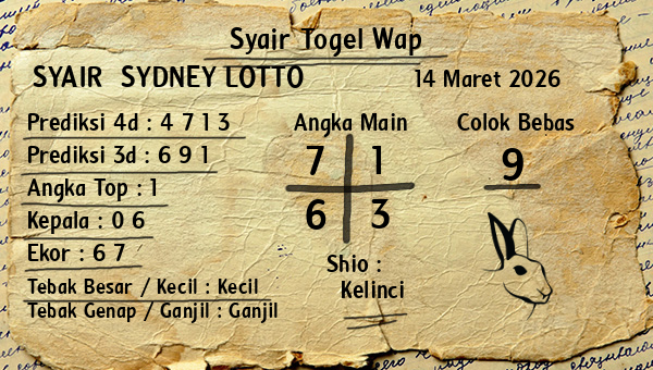 Prediksi Sydney Lotto