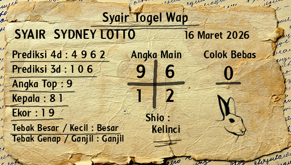 Prediksi Sydney Lotto