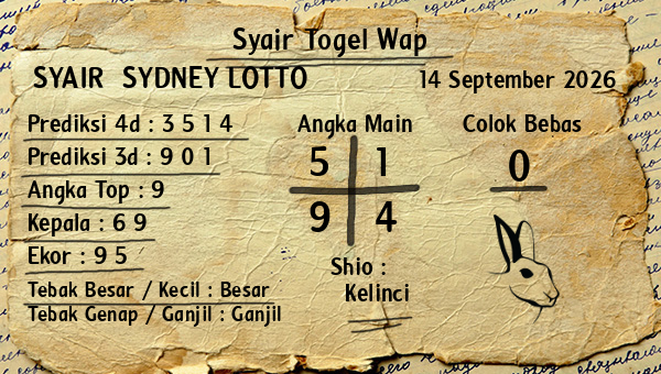 Prediksi Sydney Lotto